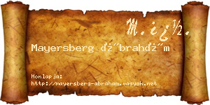 Mayersberg Ábrahám névjegykártya